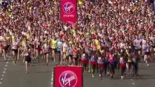 Leading the London Marathon - David Hellard sprint