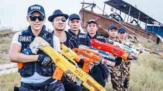 LTT Game Nerf War : Warriors SEAL X Nerf Guns Fight Crime group Bad Man Detachment Captain