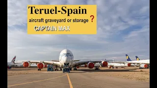 Teruel - Airplane graveyard  or storage❓ 👉 off road trip across  Teruel Airport,  with 👉 Captain Max