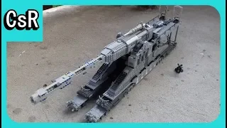 Working LEGO Schwerer Gustav Rail Super Gun