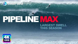 PIPELINE MAX  |  Largest Pipeline Swell this season with Mikey Wright, Nathan Florence, Hawaii (4K)