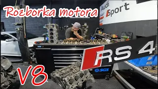 Audi RS4 B7 s V8 je rozobrata na molekuly. Prečo dymela na modro a kam sa strácal olej?