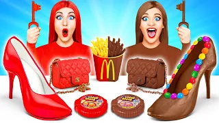 Desafío Maquillaje Comestible de Chocolate | Situaciones Divertidas de Comida por Multi DO Food