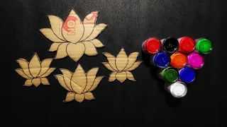 Cardboard Lotus flower wall decor ideas।😍best out of waste । wall hanging craft ideas।