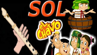 El chavo del 8 versión fácil y simplificada para flauta dulce+pista+guía. Animación. Tutorial.