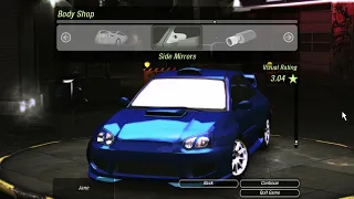 Need for Speed Underground 2 Subaru Impreza WRX tuning drift drag drive