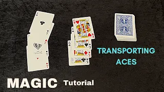 Easy Self Working Magic Card Trick Tutorial - Transporting Aces