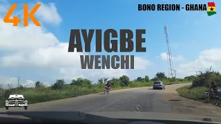 Ayigbe Wenchi Drive from Abrefakrom and Buoku in the Bono Region Ghana 4K