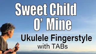 Sweet Child O' Mine (Guns N' Roses) [Ukulele Fingerstyle] Play-Along with Tabs *PDF available
