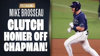 Mike Brosseau fights off Aroldis Chapman in 10-pitch AB, CRANKS home run to give Rays lead!
