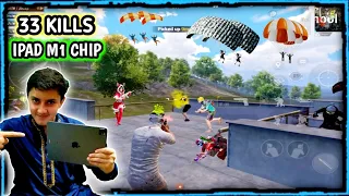 33 KILLS - IPAD M1 CHIP 2021 HANDCAM GAMEPLAY | 4 FINGERS CLAW + GYRO | PUBG MOBILE