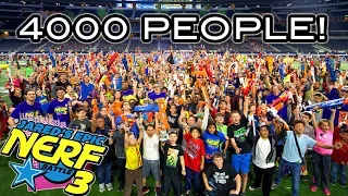 WORLDS LARGEST NERF WAR WITH OVER 4000 PEOPLE! (Jared's Epic Nerf Battle 3!)