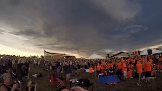 Real time crowd reaction to Total Eclipse in Beatrice, NE (August 2017)