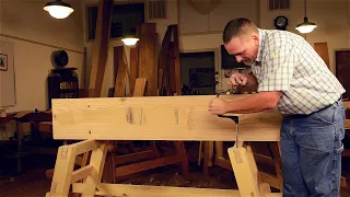 Attach a Moravian Workbench Top with Blind Pegging