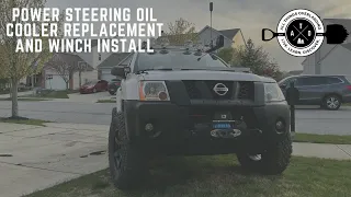 2nd Gen Nissan Xterra Power Steering Oil Cooler Replacement and Winch Install in WAM Bumper