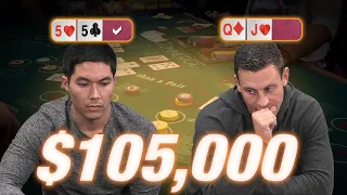 Garrett Adelstein Uses EVERY TIME CHIP In This $105,000 POT @ Hustler Casino Live