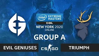 CS:GO - Evil Geniuses vs. Triumph [Inferno] Map 2 - IEM New York 2020 - Group A - NA