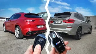 Alfa Romeo Stelvio Quadrifoglio vs BMW X3 M Competition TEST Spaghetti vs Wurst?