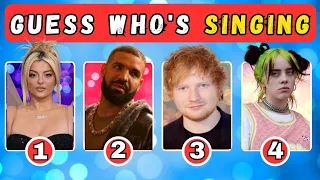 Guess WHO'S SINGING 🎤🎵 | Celebrity Song Edition | Billie Eilish, Shakira, Doja Cat , Drake