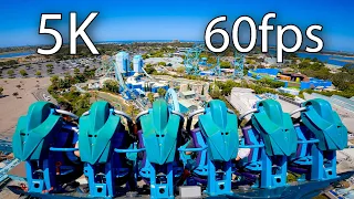 Emperor back seat on-ride 5K POV @60fps SeaWorld San Diego