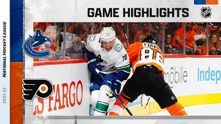Canucks @ Flyers 10/15/21 | NHL Highlights