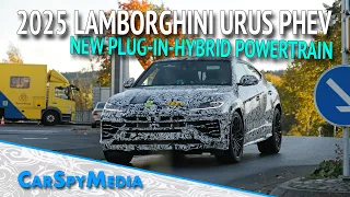 2025 Lamborghini Urus PHEV Plug-In Hybrid Prototype V8 Replacement Spied Testing At The Nürburgring