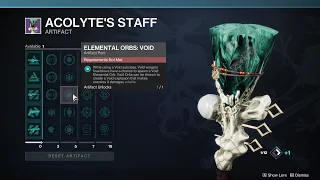 Season of the Witch Artifact - All Perks & Mod Unlocks Preview (Acolyte's Staff) [Destiny 2]