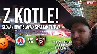 Z🔥KOTLE! Tekla krev! Derby na Slovensku! Policejní brutalita? SLOVAN- TRNAVA