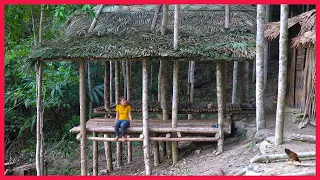 Build a Survival House Stilt with a front porch. Building farm, free life (ep76)