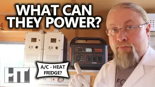 WHAT Can A SOLAR GENERATOR Power Station DO? FAQ Demo! Jackery 1000 Bluetti Refrigerator A/C Heater