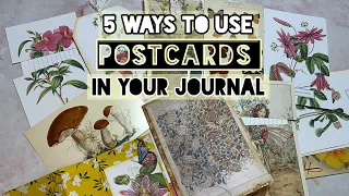 5 ways to use postcards in journals