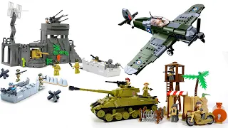 Собираем военные LEGO наборы Второй Мировой Войны  - Sluban (День Д, танк Шерман , Хоукер Харрикейн)