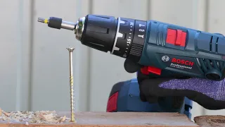 Bosch GSB 18V- 21 Drill Driver Test Screwing and Drilling