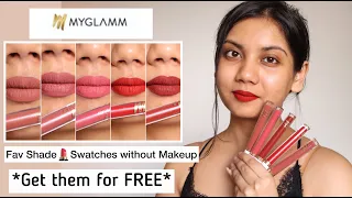 MyGlamm LIT Liquid Matte Lipstick Swatches || *Get Free Lipstick*
