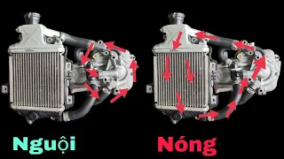 Hệ thống nước làm mát động cơ xe máy có van nhiệt làm việc như thế nào