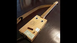 DIY 3 String Electric Cigar Box Guitar #Shorts