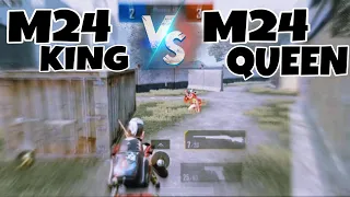M24 KING VS M24 QUEEN 🔥 FACE TO FACE 🔥 1V1 TDM  #1V1 #bgmi