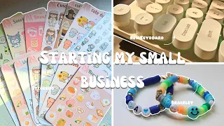 starting my own small business of stickers♡ | bracelet | new keyboard!