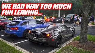 SUPERCARS SEND IT *HARD* LEAVING LUNCH ON SAVAGE RALLY! (Before The Cops Came, lol)