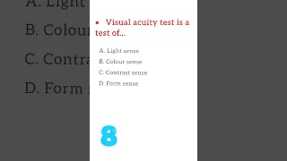 Visual acuity test is a test of...Ophthalmology and Optometry multiple Choice Questions