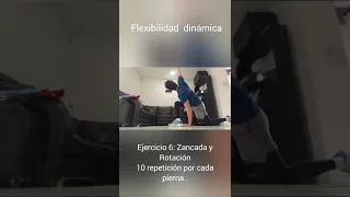 Ejercicios de flexibilidad  estática y dinámica.