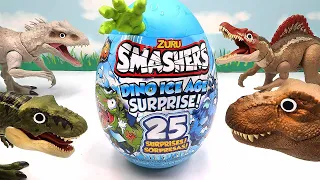 Dinosaur SMASHERS ICE AGE! 25 Surprise Egg - Tyrannosaurus 공룡 다이노 아이스 에이지 서프라이즈
