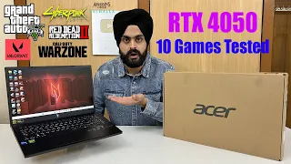 Acer Nitro V - RTX 4050 - 10 Games Tested - Unboxing & Review ⚡⚡⚡