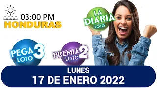 Sorteo 03 PM Loto Honduras, La Diaria, Pega 3, Premia 2, LUNES 17 de enero 2022 |✅🥇🔥💰