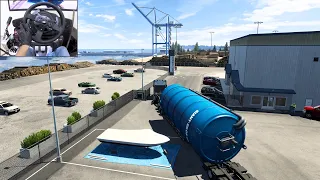 Freightliner Cascadia - Transporting a Giant Silo - American Truck Simulator | Thrustmaster T300RS