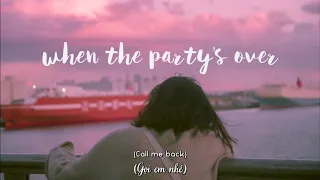 [Vietsub+Lyrics] Billie Eilish - when the party's over