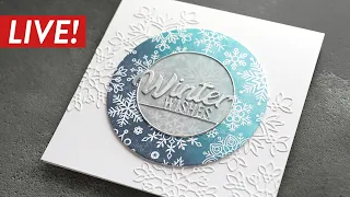 🔴 LIVE REPLAY! Holiday Card Series 2020 - Day 3 - Multicolor Stamped Snowflake Card