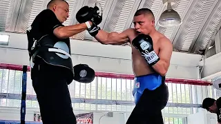 Isaac Cruz THROWING BOMBS in training! Shows GERVONTA DAVIS & Ryan Garcia Mexican firepower on pads!