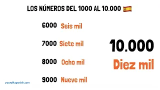 Learn Spanish: the numbers from 1000 to 10000 🔢