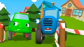 Синий трактор: Игры на детской площадке - Полосатая ленточка + ещё 4 серии! | Мультфильмы для детей